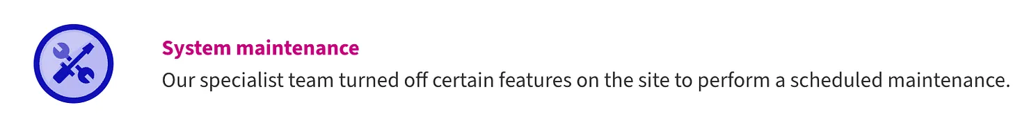 System maintenance